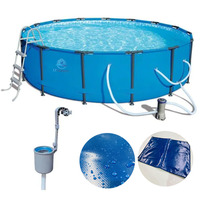 Litong — piscine rectangulaire en pvc à cadre métallique, grande bâche personnalisée, famille durable, étang