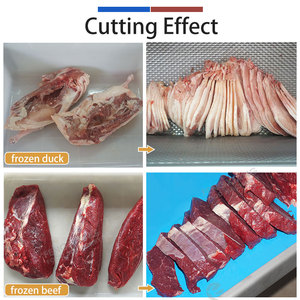 Machine de découpe et de tranchage automatique de viande congelée/cuite Fengxiang avec contrôleur PLC, moteur et engrenages en acier inoxydable, faible niveau sonore - Product Image 2