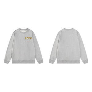 Sudadera con Capucha RL de Alta Calidad para Hombre, Tejido de Poliéster/Algodón, Cuello Alto, Otoño Invierno, Formal, Manga Corta, Bordada - Product Image 1