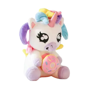 Disesuaikan raksasa pelangi besar berdiri lucu unicorn bantal boneka hewan unicorn mainan mewah