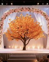 Arbre artificiel en fibre de verre sur mesure, grand, haute simulation, faux arbre rouge d'automne, arbre d'érable japonais pour la décoration de restaurant et de maison