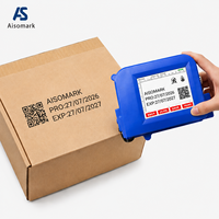Imprimante jet d'encre compacte Aisomark bleue avec écran tactile pour l'impression de la date de production, du code de lot, du logo, du code-barres et des données variables