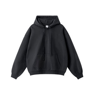 2025 nouveau 440GSM poids lourd solide automne à capuche coton Polyester mélange surdimensionné pull Logo personnalisé français éponge Streetwear - Product Image 4