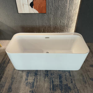 Suly Merlin Square <span class=keywords><strong>Four</strong></span> Corners Are Circular Arcs Baignoire en acrylique autoportante à bords étroits Bain à remous de haute qualité - Product Image 5