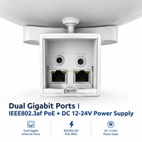 Antenne parabolique longue portée 20 km 23dBi IP65 Gigabit IEEE802.3AF 48V PoE Bridge WAN LAN Port 5.8GHz Pont WiFi sans fil extérieur PtP
