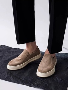 <span class=keywords><strong>Scarpe</strong></span> da <span class=keywords><strong>Uomo</strong></span> Personalizzate con Logo del Produttore, Suola Spessa in Camoscio Vegano, Mocassini Trendy Taglia 44 Europea - Product Image 3