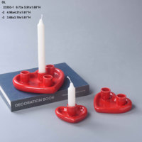 BSCI Factory Custom ized Valentinstag Serie Liebes form Keramik Kerzen glas Hochwertige Home Decoration Keramik Kerzen glas