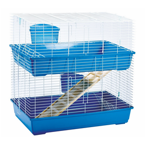 1 metro a doppio strato gabbia per conigli <span class=keywords><strong>2</strong></span> livelli piccola gabbia per animali cincillà coniglio Hutch Habitat di gioco per animali domestici - Product Image 1
