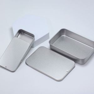 Recyclable Mint Solid Perfume Soap Sliding Tin <b>Box</b> Factory Wholesale Custom Empty <b>Small</b> Rectangle Slide Top <b>Lid</b> Metal <b>Box</b> - Product Image 2