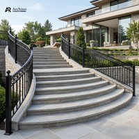 Rampe de protection personnalisée en alliage d'aluminium minimaliste pour balcon d'appartement ou villa, avec design ajouré, à monter soi-même