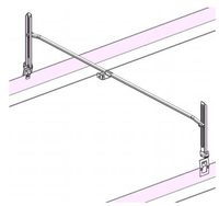 Divers supports muraux à base pliante télescopique Boîte de plafond ronde réglable Boîte électrique de suspension de barre de sortie