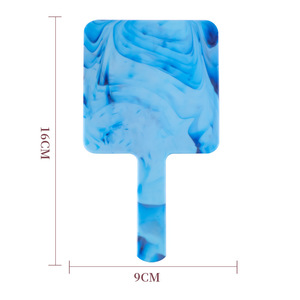 ZONYin กระจกแต่งหน้าพลาสติก ABS ทรงสี่เหลี่ยมพกพาได้กระจกแต่งหน้าแบบ HD โลโก้ตามสั่งสำหรับผู้หญิง - Product Image 3