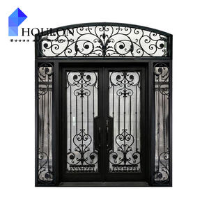 Prix <span class=keywords><strong>moins</strong></span> <span class=keywords><strong>cher</strong></span> <span class=keywords><strong>Entrée</strong></span> extérieure Portes <span class=keywords><strong>d</strong></span>'<span class=keywords><strong>entrée</strong></span> avant en acier <span class=keywords><strong>Porte</strong></span> arrière en fer forgé pour portes intérieures de maison - Product Image 5