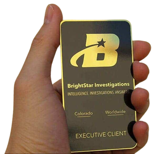 นามบัตรโลหะเหล็กกระจกสีโรสโกลด์สำหรับสลักด้วยเลเซอร์ - Product Image 2