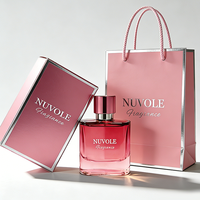 Flacon de parfum pour femme préféré, dégradé rose, flacon de parfum en verre de luxe, carré, 30ML 50ML 100ML, flacon de parfum personnalisé avec boîte