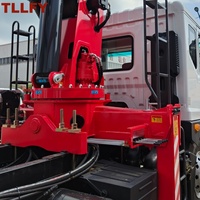 Grue hydraulique montée sur camion avec flèche droite, fonction d'angle négatif, tige de forage personnalisée, grue sur mesure, couleur au choix