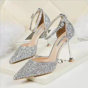 XZY94181960549 Phụ Nữ Thời Trang Giày Nhọn Sequins Stiletto Buổi Tối Câu Lạc Bộ Bên Đám Cưới Bơm Cao Gót Dép Mùa Hè