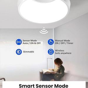 Luces de Techo Inalámbricas con Control Remoto a Batería de 3 Colores, 5400mAh de Larga Duración, Sensor de Movimiento, Temporizador Interior para Armarios y Escaleras - Product Image 3