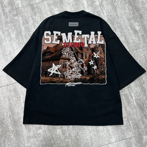 Camiseta de Diseño Personalizada de Alta Calidad en Algodón, Estilo Urbano, Negra, de Gran Gramaje, Fabricante de Camisetas con Serigrafía, Camiseta Oversize - Product Image 2