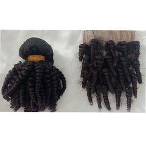 Perruque pour femme 8-20 pouces, Afro Kinky Curly, Double Drawn, Trame plate, Remy Funmi Spring Curl, noire, permable et colorable, effet rebondissant - Product Image 5