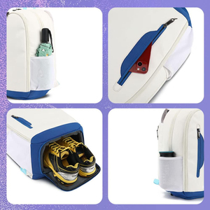Grande capacité <span class=keywords><strong>3</strong></span> <span class=keywords><strong>raquettes</strong></span> <span class=keywords><strong>Tennis</strong></span> Badminton sacs pour femmes hommes étanche sport <span class=keywords><strong>sac</strong></span> <span class=keywords><strong>de</strong></span> sport avec compartiment à chaussures badminton <span class=keywords><strong>sac</strong></span> à dos - Product Image 5