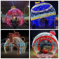 Ornement lumineux de Noël et d'Halloween en PVC personnalisé IP65 avec structure en fil métallique pour arche d'entrée