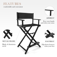 Chaise pliante professionnelle de style luxueux en alliage d'aluminium portable pour salon, chambre, hôtel et extérieur