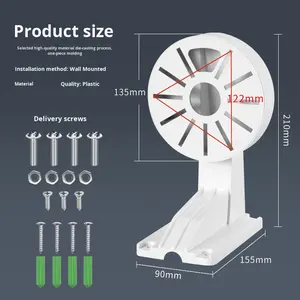 حامل كاميرا مراقبة 1258ZJ، لوحة محول بلاستيكية للتثبيت على الحائط، صندوق توصيلات مخفي للكاميرات العالمية - Product Image 6