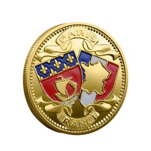 Artisanat métallique de pièces commémoratives dorées de la Tour Eiffel de la <span class=keywords><strong>cathédrale</strong></span> Notre-Dame de Paris, France - Product Image 6