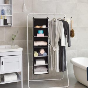 Organisateur suspendu à 6 étagères, rangement de placard amovible pour chambre à coucher, chambre d'enfant, salon - Product Image 5