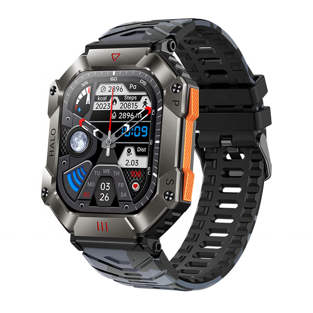 New Outdoor Sport Smart Watch IPX7 Waterproof Compass Barometer Altitude Meter Heart Rate Blood Pressure Monitor Sports Watch