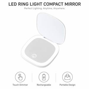 Cermin Rias LED Sensor Sentuh Pembesar Dua Sisi, Kontrol Smart On/Off, <span class=keywords><strong>Mini</strong></span> Portabel, 3 Mode Cahaya untuk Penggunaan Sehari-hari - Product Image 1
