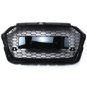Griglia Frontale Stile RS3 a Nido d'Ape Nero Lucido per Parti Auto Classiche per Audi <span class=keywords><strong>A3</strong></span> S3 RS3 17-19 8V.5 - Product Image 5