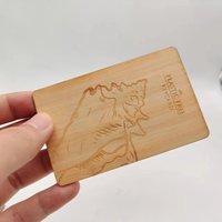 Kartu Bisnis kartu kayu NFC ramah lingkungan produksi hutan laut dengan Logo ukiran Laser