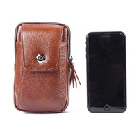 Sac multifonctionnel en cuir PU avec fermeture éclair, grande capacité, étui pour téléphone portable en cuir avec porte-cartes, étui universel pour téléphone portable
