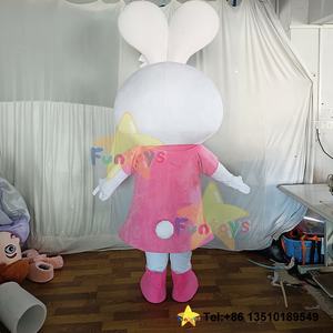 Funtoys alta calidad personalizar conejo blanco <span class=keywords><strong>pareja</strong></span> piel Pascua mascota <span class=keywords><strong>disfraz</strong></span> conejito Mascotte Cosplay carnaval Halloween para adultos - Product Image 3