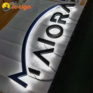 Tienda de vuelta de publicidad al aire libre de gran tamaño 3d led cartas