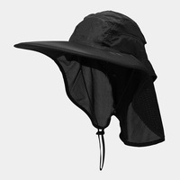 Sombrero para Bebés para Deportes al Aire Libre y Recolección de Té, Primavera Verano, Unisex, Gran Circunferencia de Cabeza, Malla de Doble Capa, 100% Algodón, con Protección de Cuello