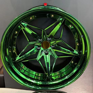 Rines de Aleación X-RIMS 20x10.5, 5x114.3, 5 Radios en V, Color Verde Esmeralda, ET66 para Honda, Toyota, <span class=keywords><strong>Nissan</strong></span> - Product Image 4