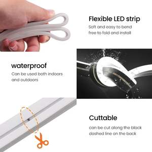 OUDE Vente en gros Bande lumineuse néon intelligente contrôlée par application 12V IP65 Étanche Kit complet pour salle de jeux Décoration de Noël 50 mètres par boîte - Product Image 2