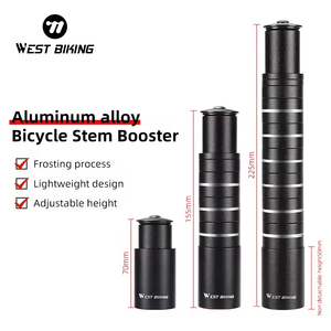 WEST BIKING Rallonge de <span class=keywords><strong>potence</strong></span> de <span class=keywords><strong>VTT</strong></span> en alliage d'aluminium adaptateur tête haute pour vélo Riser Raise <span class=keywords><strong>vtt</strong></span> accessoires de vélo - Product Image 1