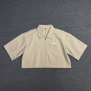 Cropped Graphic Luxury Customized Polo Tshirt with logo Polo Tshirts Wholesale Zip up Tshirts