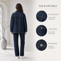 Veste en jean Yegao, articles en gros, lots de vêtements pour femmes, vêtements de mode, vêtements pour femmes, fabrication sur mesure, OEM, ODM, MOQ 30 pièces, commande