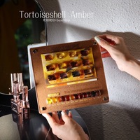 JIAO YAN SHE 12 Couleurs Gel UV pour Ongles Effet Écaille de Tortue Ambre, Kit Base et Top Coat, Dégradé Marron Rétro