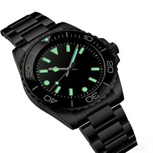 Reloj de Buceo de Acero Inoxidable con Esfera Negra, Bisel Giratorio Negro y Ventana de Fecha Longinesing - Product Image 2