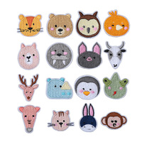 Lot de 16 patchs thermocollants animaux pour vêtements, chapeaux, sacs, chaussettes, pour cadeaux DIY, activités commerciales, décoration, uniformes de club