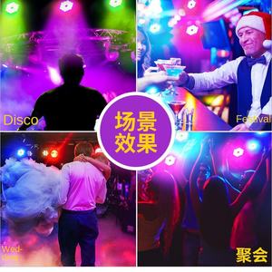 ชุดไฟ LED 4 ชิ้น 36 ดวง สีสันสดใส IP65 แสงนุ่มนวล สำหรับส่องพื้นที่ แสงฉายเวที 110-240V สำหรับดิสโก้ บาร์ ไฟ<span class=keywords><strong>แฟลช</strong></span> - Product Image 4