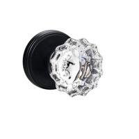 Boutons de porte en verre cannelés de style moderne style mortaise antique avec broche pour portes intérieures