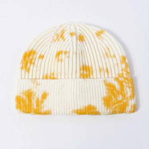 Bonnet tricoté décontracté personnalisé avec logo pour homme, bonnet sans bord en fil côtelé par sublimation, bonnets tie-dye pour femme, chaud et tendance - Product Image 3