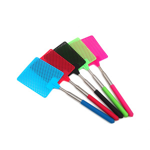 Fly Swatters Rectangle Manual Extendable Handle Portable For Flies Home Use Plastic Multi Color - Product Image 5